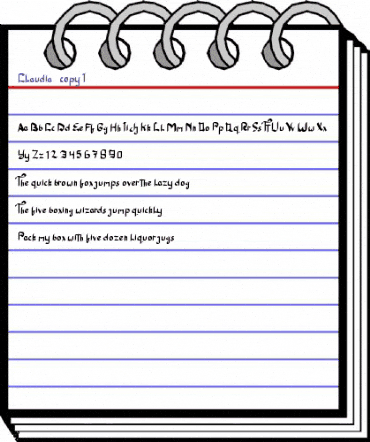 Claudia Regular animated font preview